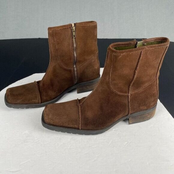 Brown Suede mens Boots Collection by Skechers Size 8.5 M,Made in Italy,Comfort - Picture 2 of 16